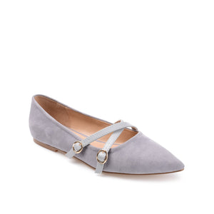 PATRICIA BALLET FLATS IN FAUX SUEDE - Grey