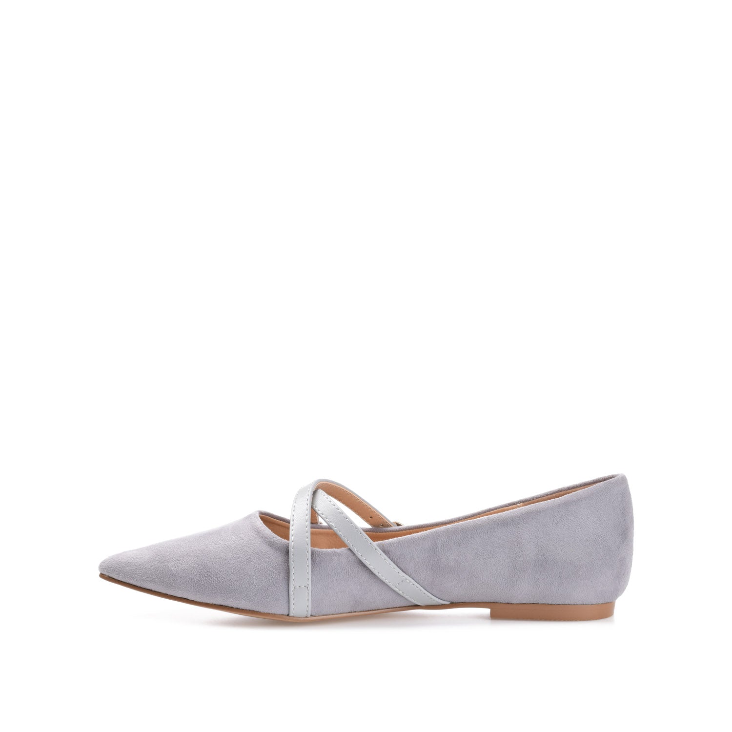 PATRICIA BALLET FLATS IN FAUX SUEDE - Grey