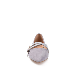 PATRICIA BALLET FLATS IN FAUX SUEDE - Grey