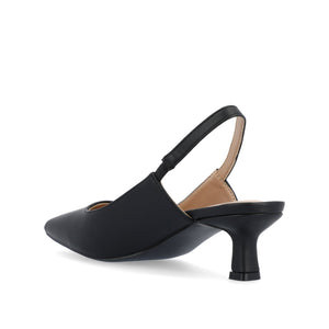 PAULINA SLINGBACK KITTEN HEELS IN PATENT - Black