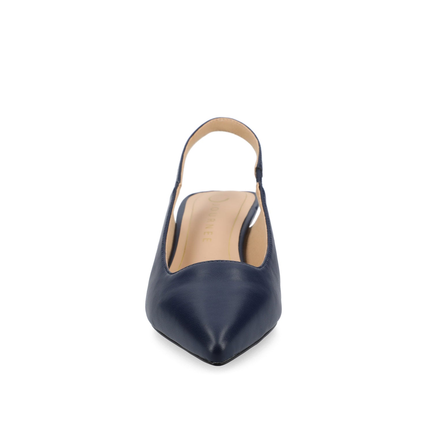 PAULINA SLINGBACK KITTEN HEELS IN PATENT - Navy Nubuck