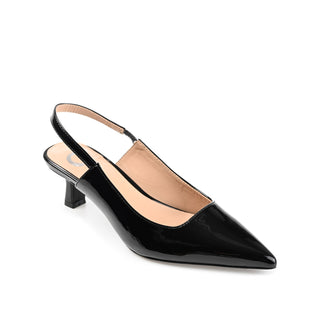 PAULINA SLINGBACK KITTEN PUMP HEELS IN PATENT