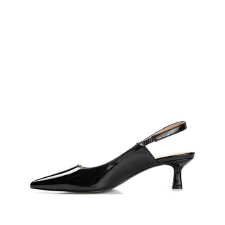 PAULINA SLINGBACK KITTEN PUMP HEELS IN PATENT