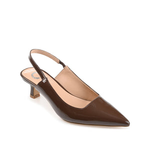 PAULINA STATEMENT KITTEN HEELS IN WIDE - Patent Brown