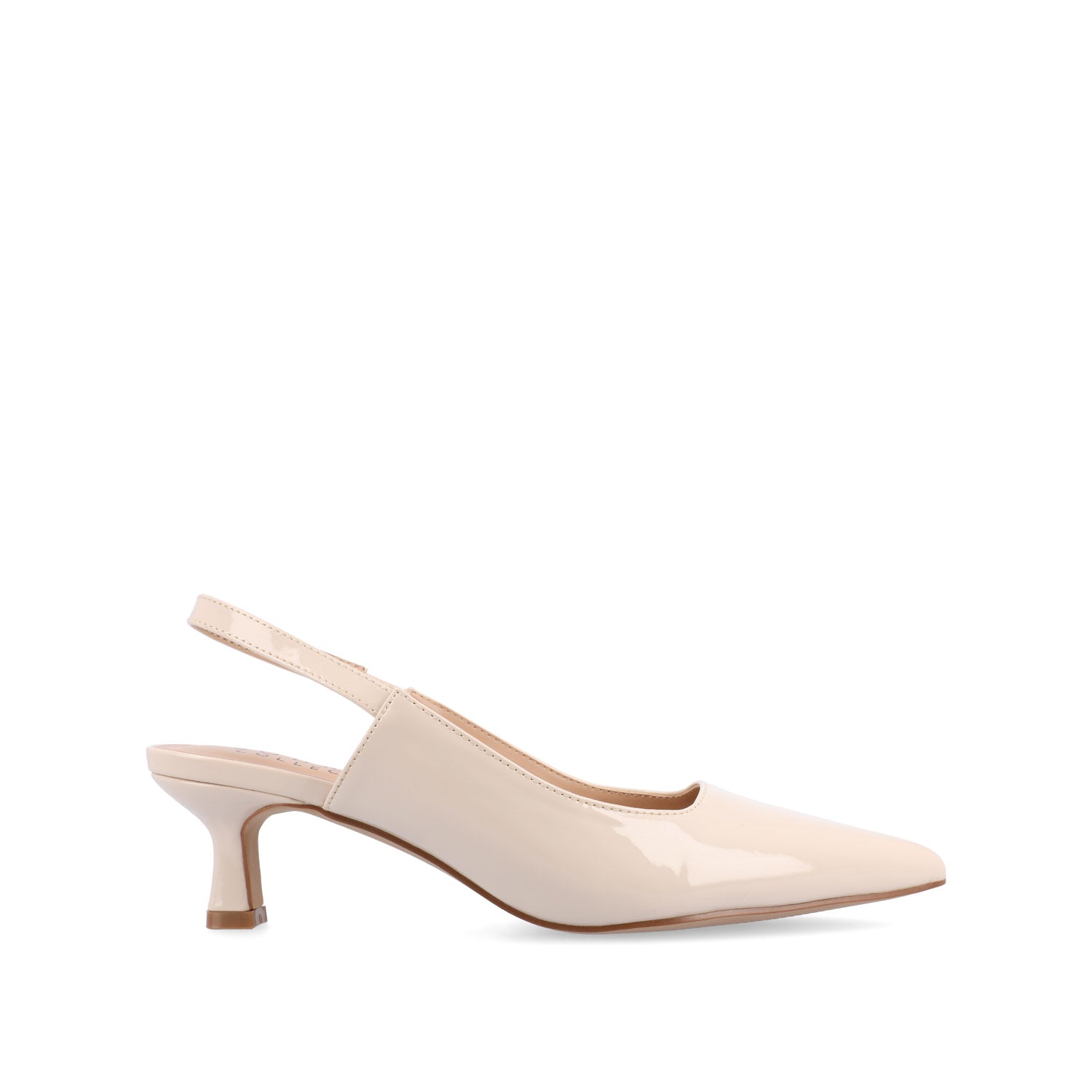 PAULINA STATEMENT KITTEN HEELS IN WIDE - Patent Nude