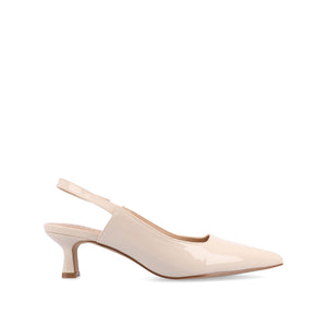 PAULINA STATEMENT KITTEN HEELS IN WIDE - Patent Nude