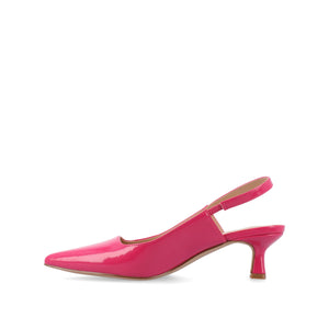 PAULINA STATEMENT KITTEN HEELS IN WIDE - Patent Pink