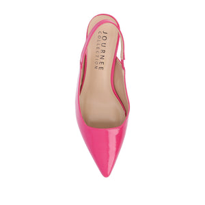PAULINA STATEMENT KITTEN HEELS IN WIDE - Patent Pink