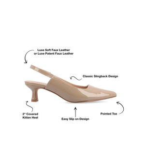 PAULINA KITTEN HEELS IN STATEMENT PATENT - Patent Taupe