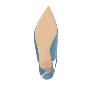 PAULINA SLINGBACK KITTEN PUMP HEELS IN PATENT