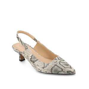 PAULINA SLINGBACK KITTEN HEELS IN PATENT - Snake
