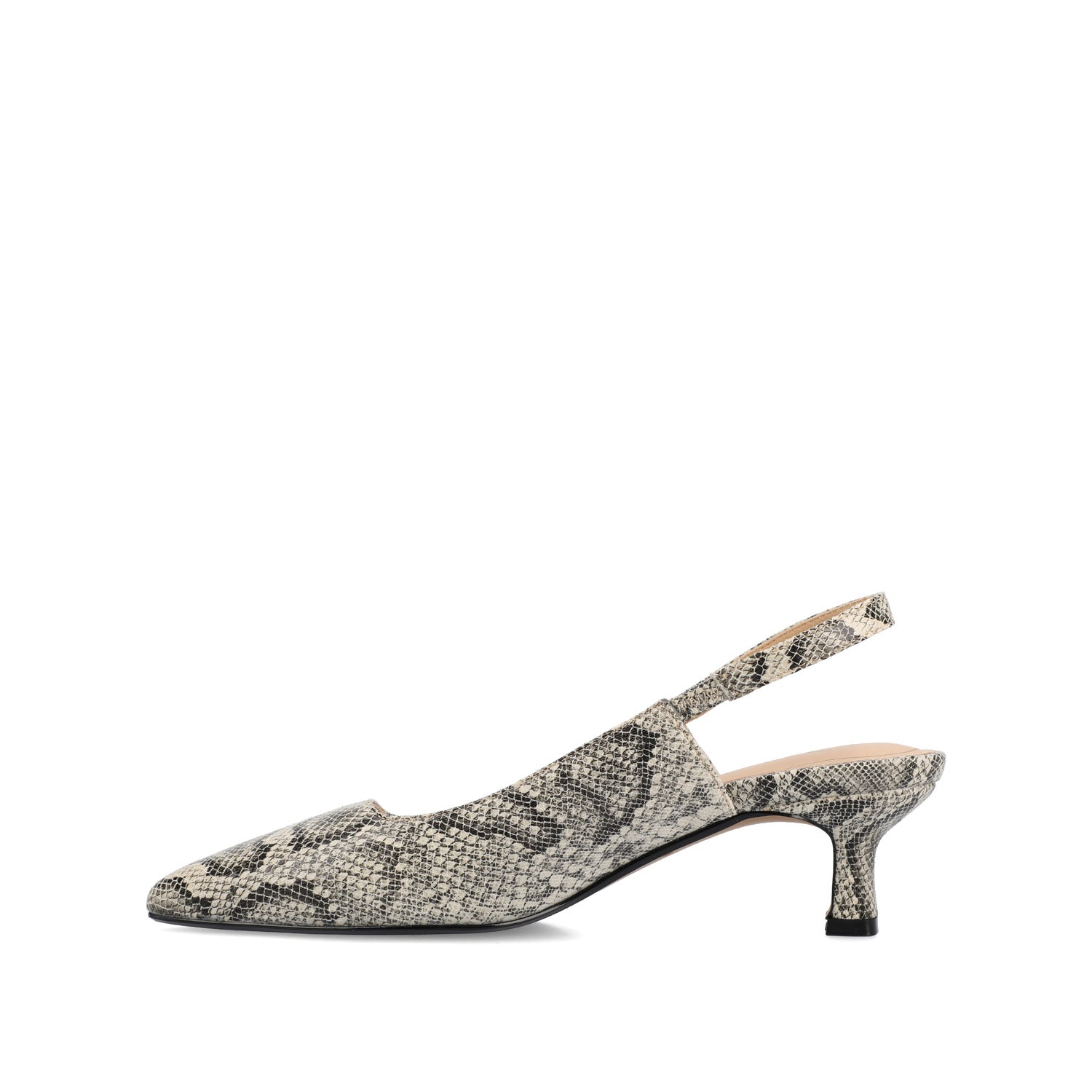 PAULINA SLINGBACK KITTEN HEELS IN PATENT - Snake