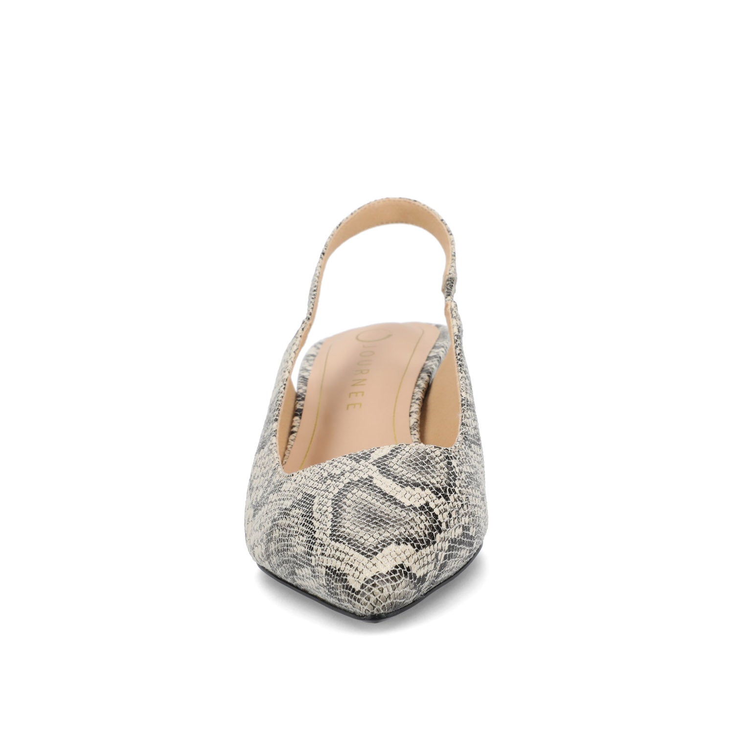 PAULINA SLINGBACK KITTEN HEELS IN PATENT - Snake