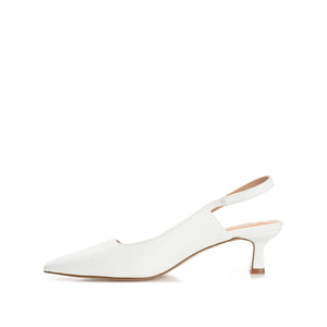 PAULINA PATENT KITTEN HEELS IN WIDE - White