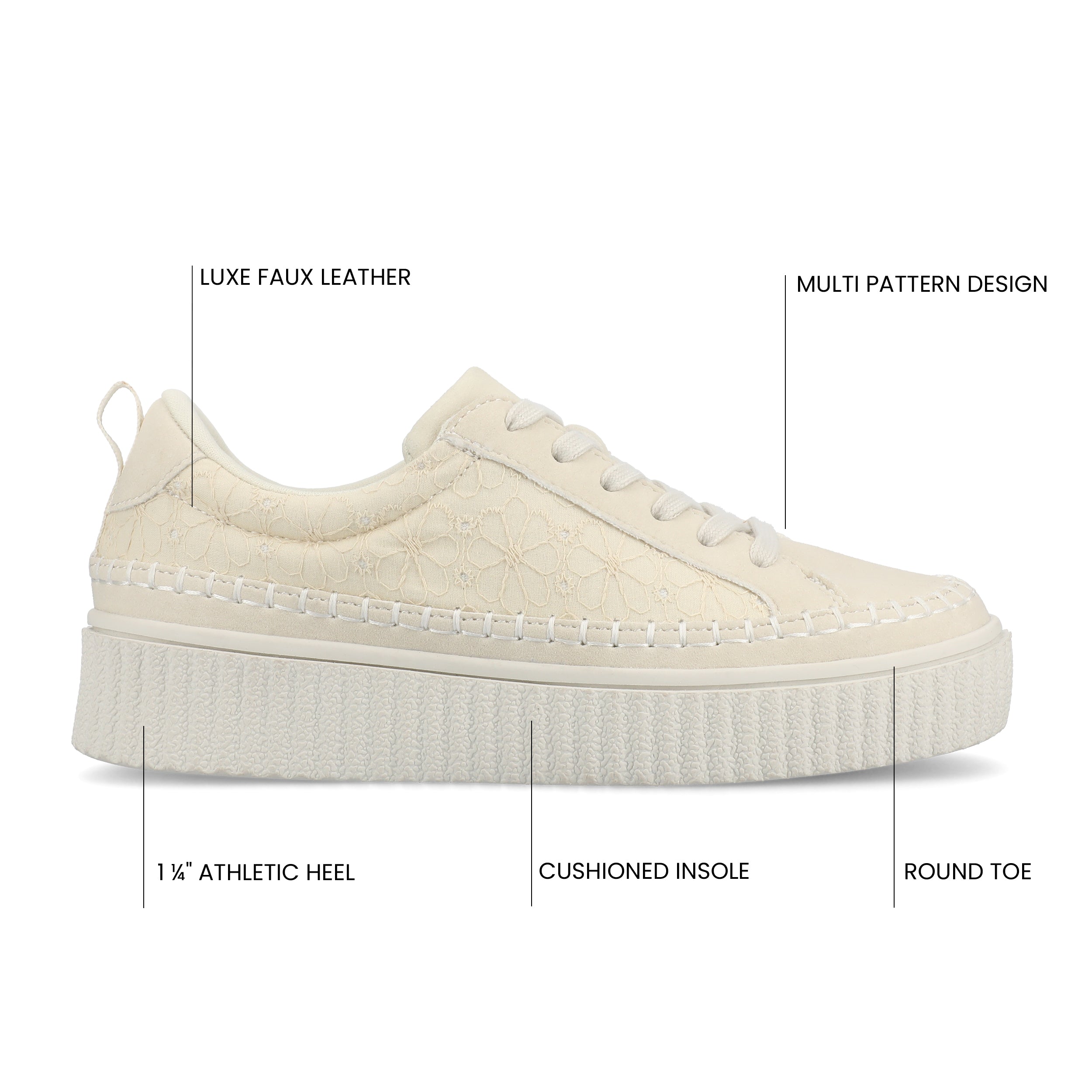 PAZEY CASUAL SNEAKERS - Bone