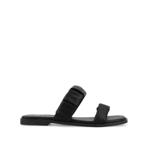 PEGIE SLIDE-ON SANDALS IN VEGAN LEATHER - Black