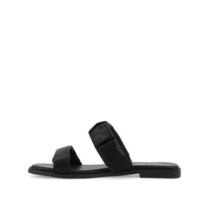 PEGIE SLIDE-ON SANDALS IN VEGAN LEATHER - Black