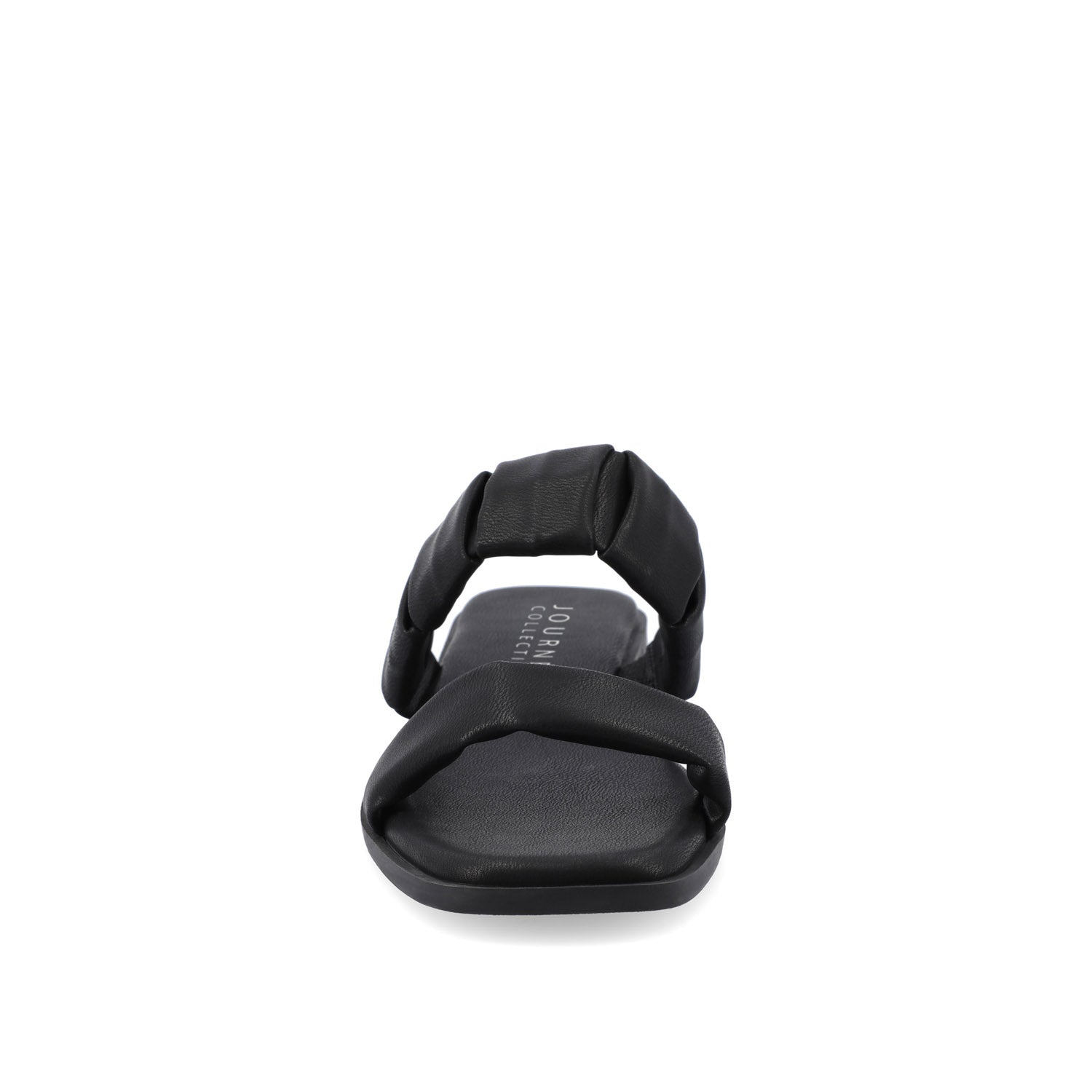 PEGIE SLIDE-ON SANDALS IN VEGAN LEATHER - Black