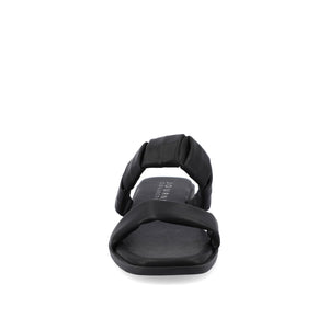 PEGIE SLIDE-ON SANDALS IN VEGAN LEATHER - Black