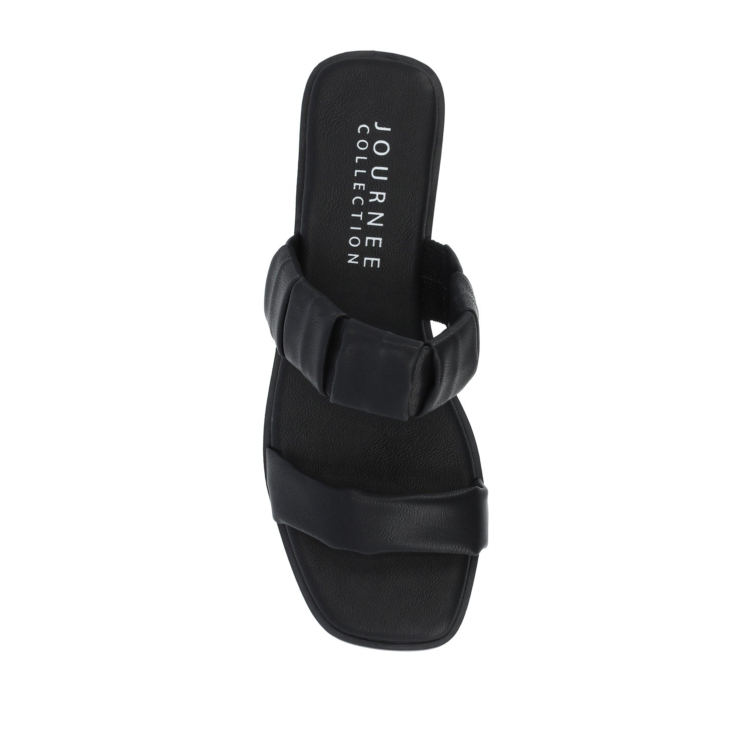 PEGIE SLIDE-ON SANDALS IN VEGAN LEATHER - Black