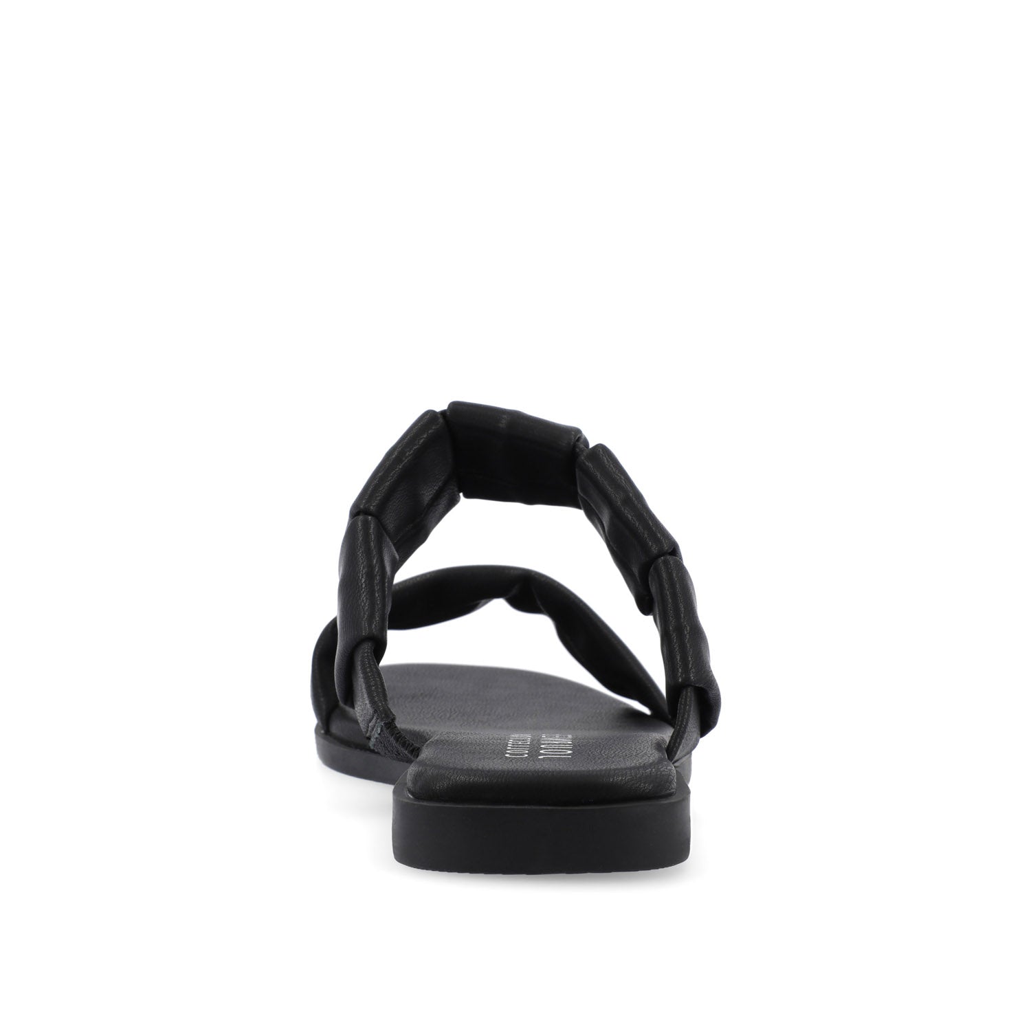 PEGIE SLIDE-ON SANDALS IN VEGAN LEATHER - Black