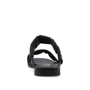 PEGIE SLIDE-ON SANDALS IN VEGAN LEATHER - Black