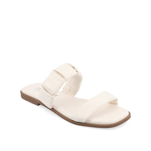 PEGIE SLIDE-ON SANDALS IN VEGAN LEATHER - Bone
