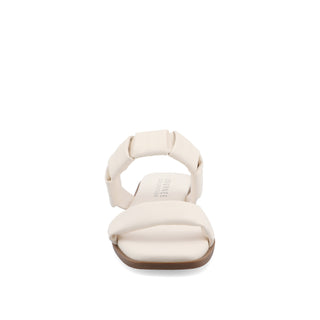 PEGIE SLIDE-ON SANDALS IN FAUX LEATHER