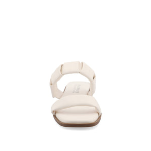 PEGIE SLIDE-ON SANDALS IN VEGAN LEATHER - Bone