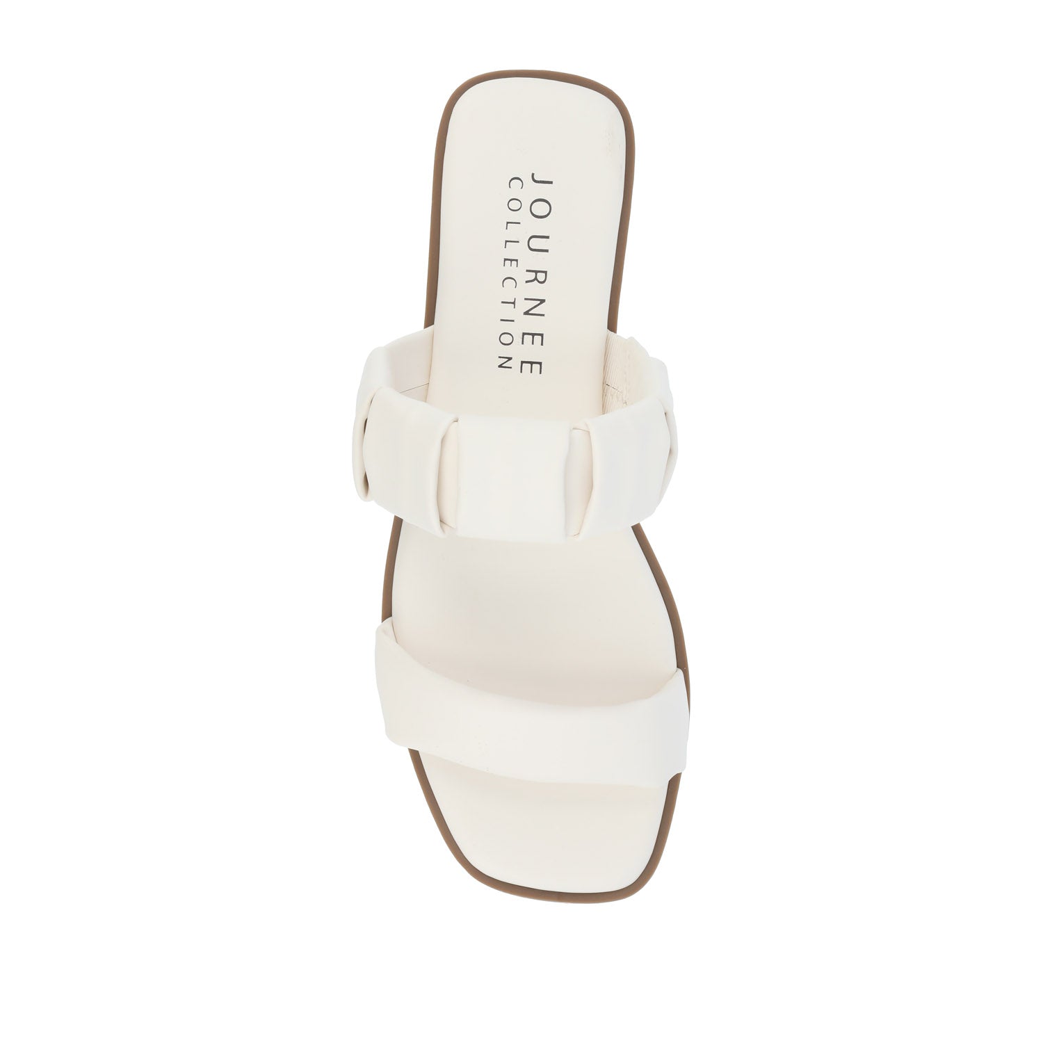 PEGIE SLIDE-ON SANDALS IN FAUX LEATHER