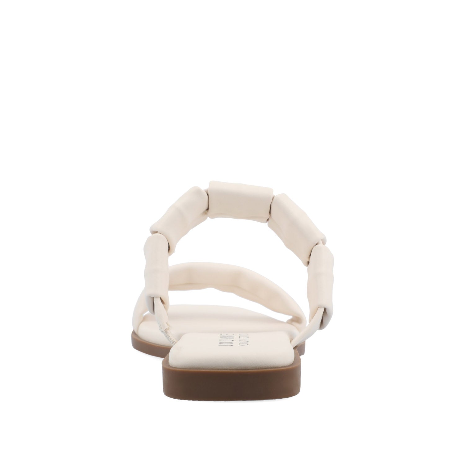PEGIE SLIDE-ON SANDALS IN VEGAN LEATHER - Bone