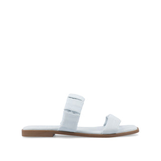 PEGIE SLIDE-ON SANDALS IN FAUX LEATHER