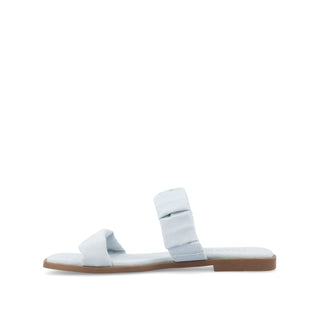 PEGIE SLIDE-ON SANDALS IN FAUX LEATHER