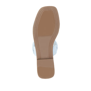 PEGIE SLIDE-ON SANDALS IN FAUX LEATHER