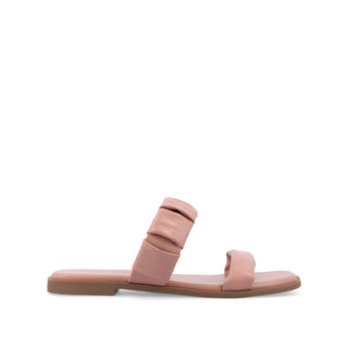 PEGIE SLIDE-ON SANDALS IN FAUX LEATHER