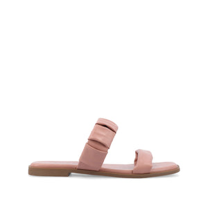 PEGIE SLIDE-ON SANDALS IN VEGAN LEATHER - Pink