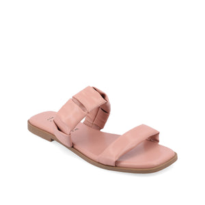 PEGIE SLIDE-ON SANDALS IN VEGAN LEATHER - Pink