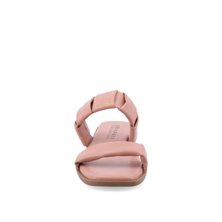 PEGIE SLIDE-ON SANDALS IN FAUX LEATHER