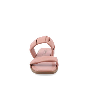 PEGIE SLIDE-ON SANDALS IN VEGAN LEATHER - Pink