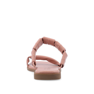 PEGIE SLIDE-ON SANDALS IN FAUX LEATHER