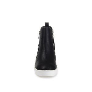 PENNELOPE WEDGE SNEAKERS IN VEGAN LEATHER - Black