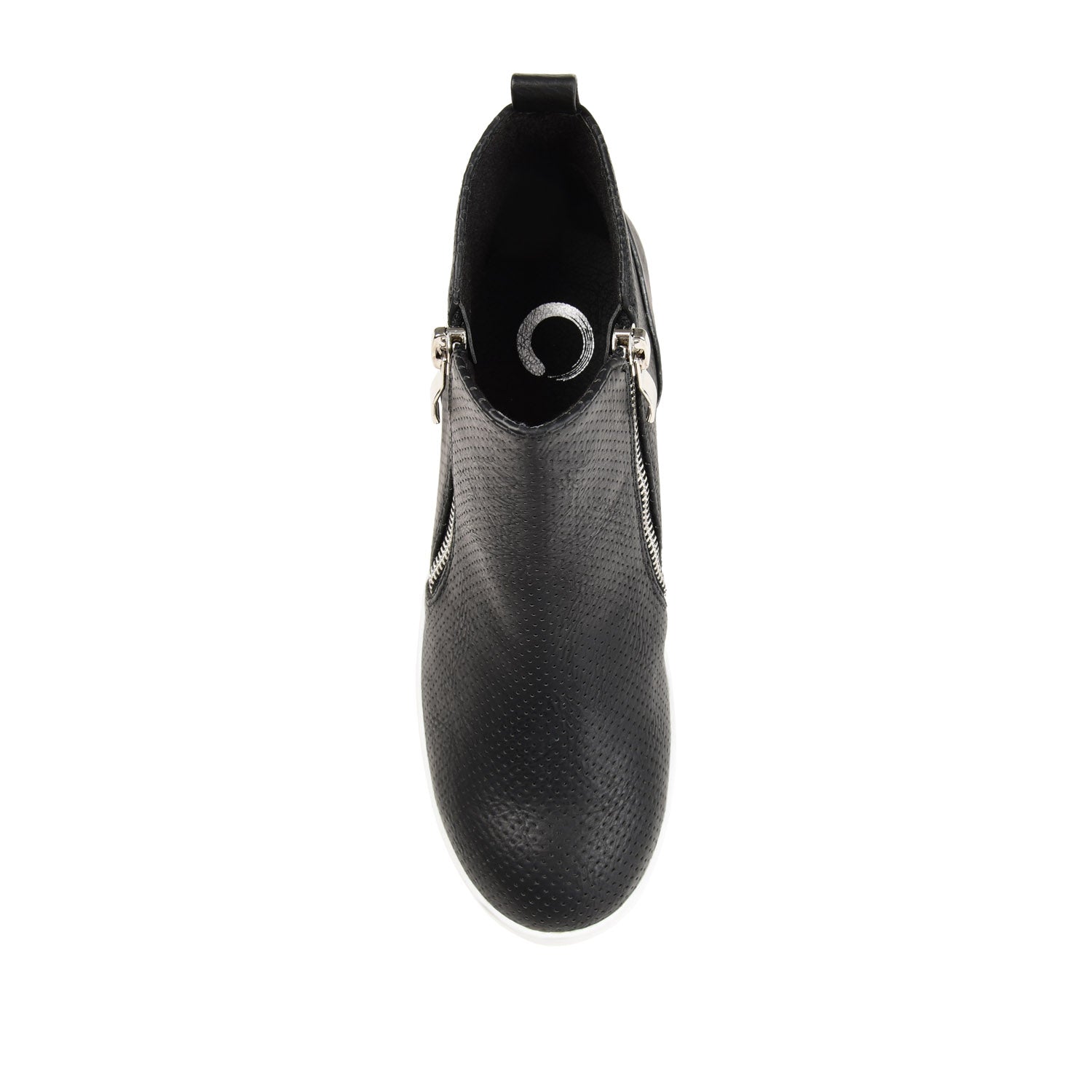 PENNELOPE WEDGE SNEAKERS IN VEGAN LEATHER - Black