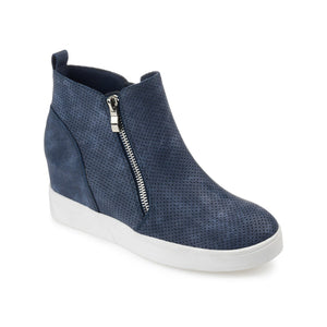 PENNELOPE WEDGE SNEAKERS IN VEGAN LEATHER - Blue