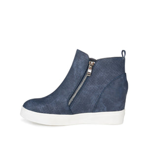 PENNELOPE WEDGE SNEAKERS IN VEGAN LEATHER - Blue