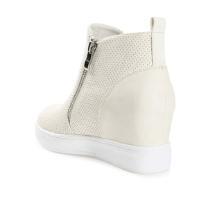 PENNELOPE WEDGE SNEAKERS IN VEGAN LEATHER - Ivory