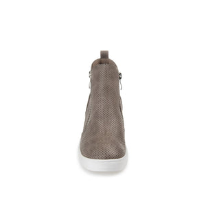 PENNELOPE WEDGE SNEAKERS IN VEGAN LEATHER - Taupe
