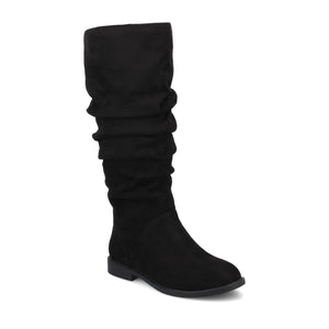 PENNIE KNEE HIGH BOOTS - Black Suede