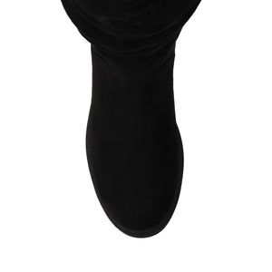 PENNIE KNEE HIGH BOOTS - Black Suede