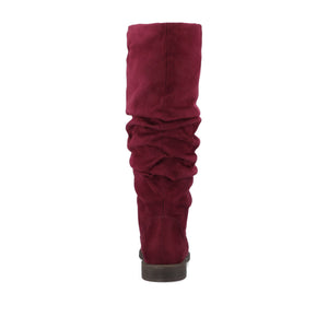 PENNIE KNEE HIGH BOOTS - Oxblood Suede