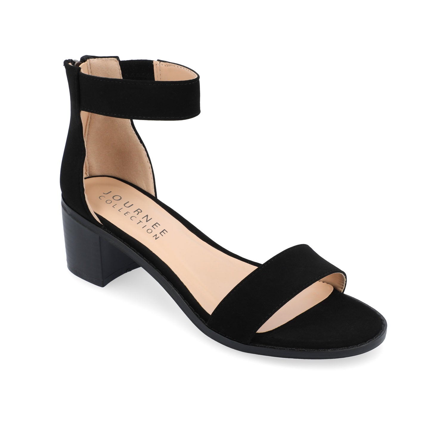 PERCY STRAPPY HEELS IN VEGAN LEATHER - Black